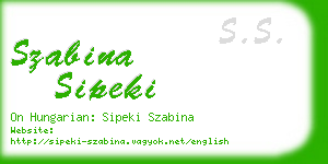 szabina sipeki business card
